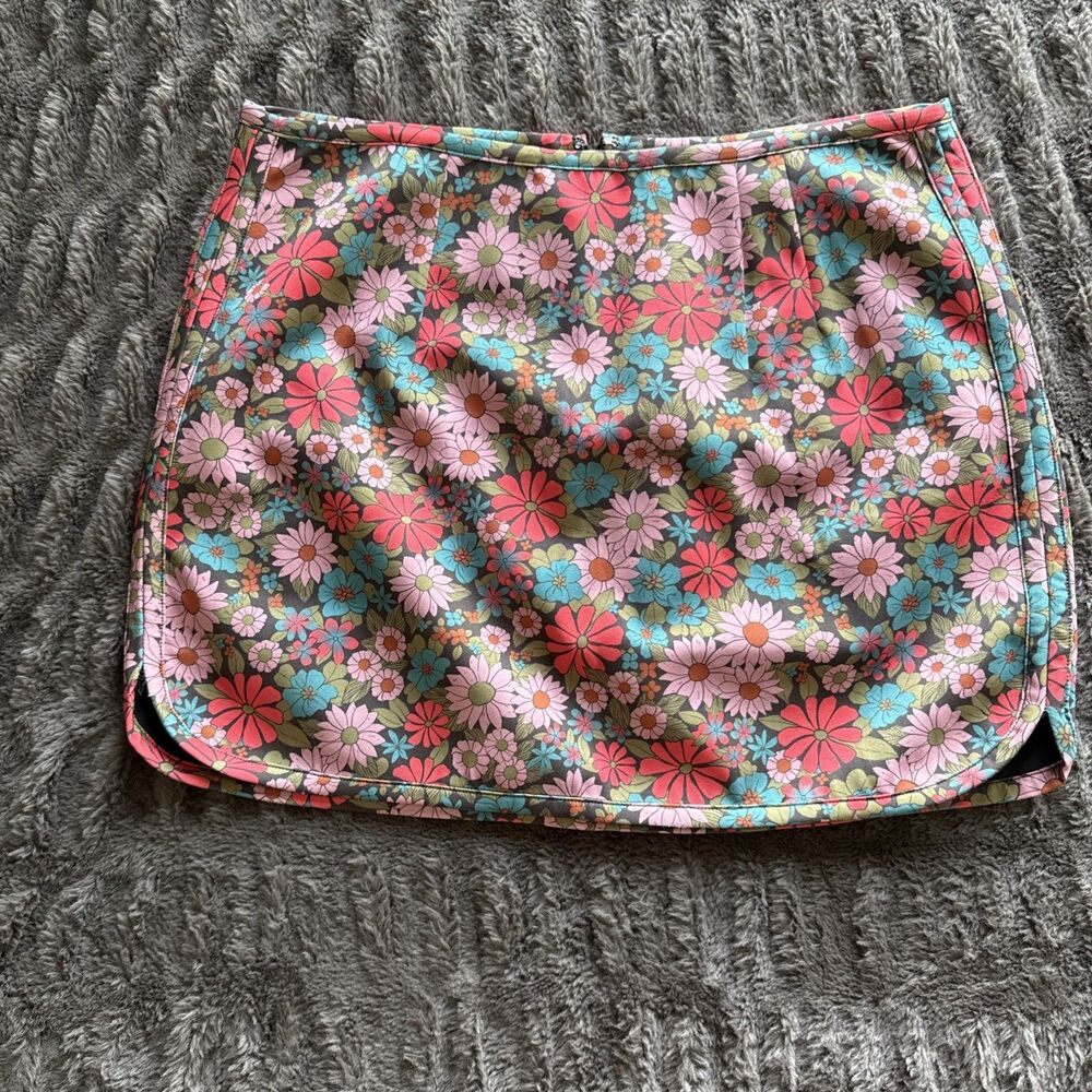 NATURAL LIFE Boho Mini Skirts for Women’s XL Floral